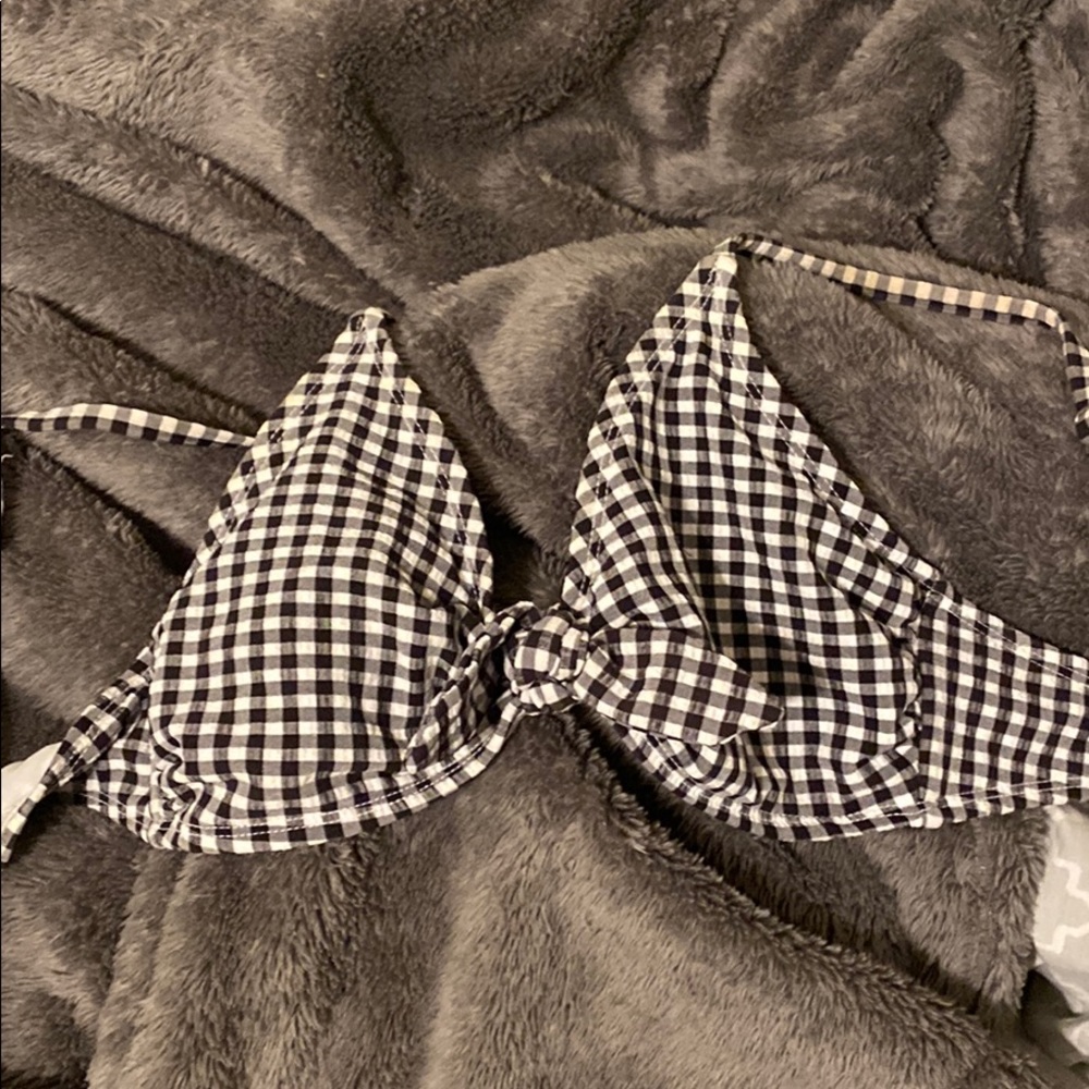 Gingham bikini top